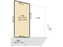 【兵庫県/芦屋市三条町】【建築条件無：売土地】：芦屋市三条町：2号地 区画図