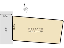 【東京都/足立区梅田】足立区梅田7丁目　売地 区画図