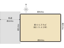 【東京都/江戸川区東葛西】江戸川区東葛西2丁目土地 区画図