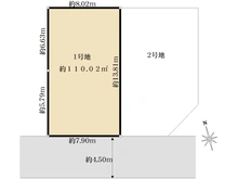 【千葉県/市川市田尻】市川市田尻5丁目 売地 1号地 区画図