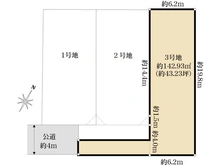 【埼玉県/越谷市登戸町】越谷市登戸町 売地 3号地 区画図