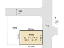 【埼玉県/蕨市南町】蕨市南町4丁目　売地2号地 区画図