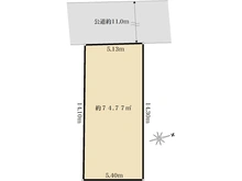 【神奈川県/川崎市川崎区大島】川崎区大島5丁目　土地 区画図