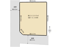 【大阪府/高槻市宮田町】高槻市宮田町2丁目　土地 区画図