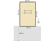 【大阪府/高槻市唐崎西】高槻市唐崎西2丁目 土地 区画図