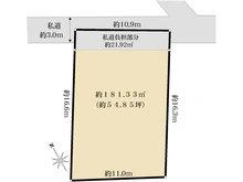 【東京都/品川区東大井】品川区東大井3丁目土地 区画図