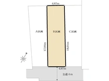 【東京都/世田谷区羽根木】世田谷区羽根木二丁目 売地（B区画） 区画図