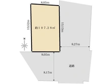 【東京都/新宿区新小川町】新宿区新小川町　売地 区画図