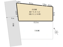 【東京都/目黒区上目黒】目黒区上目黒5丁目売地　NO6 区画図