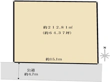【大阪府/門真市千石東町】門真市千石東町　古家付土地 区画図