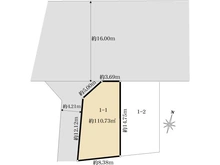 【埼玉県/所沢市大字上安松】土地区画整理事業地62街区1-1画地 区画図