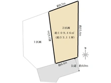 【東京都/練馬区石神井町】練馬区石神井町7丁目建築条件付き土地・2区画 区画図