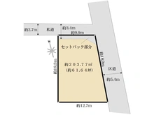 【東京都/中野区若宮】中野区若宮2丁目　土地 区画図