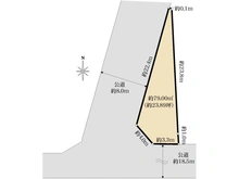【大阪府/大阪市天王寺区大道】大阪市天王寺区大道3丁目　古家付土地 区画図