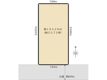 【大阪府/大阪市住吉区長居東】大阪市住吉区長居東2丁目土地 区画図