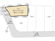 【東京都/大田区鵜の木】大田区鵜の木一丁目土地no.1 区画図