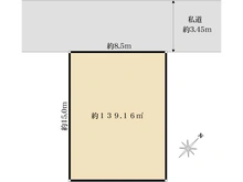 【東京都/大田区東雪谷】大田区東雪谷二丁目　土地 区画図