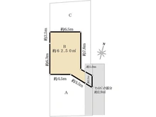 【東京都/品川区荏原】品川区荏原5丁目土地　B区画 区画図