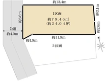 【東京都/大田区東雪谷】大田区東雪谷5丁目土地　1区画 区画図