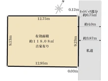 【東京都/板橋区大山西町】板橋区大山西町　古屋付き土地 区画図