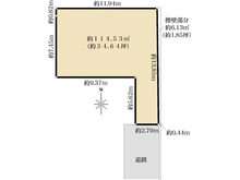 【東京都/板橋区赤塚】板橋区赤塚1丁目 土地 区画図