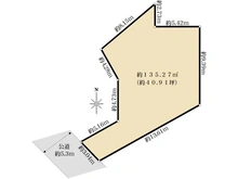 【東京都/中野区南台】中野区南台三丁目土地 区画図
