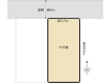【京都府/京都市左京区松ケ崎三反長町】松ヶ崎三反長町売り土地（B号地） 区画図
