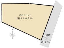 【京都府/長岡京市神足】長岡京市神足大張　売り土地 区画図