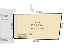 【東京都/荒川区荒川】荒川区荒川6丁目　売地 区画図