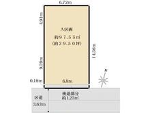 【東京都/江戸川区北小岩】江戸川区北小岩6丁目　売地 区画図