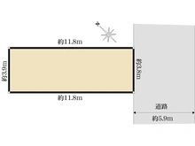 【東京都/江東区牡丹】江東区牡丹1丁目　売地 区画図