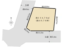 【東京都/江戸川区松島】江戸川区松島1丁目　土地 区画図