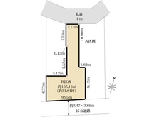 【東京都/杉並区阿佐谷北】杉並区阿佐ヶ谷北3丁目　B区画 区画図