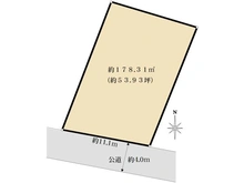 【神奈川県/横浜市旭区善部町】旭区善部町　古家付き土地 区画図