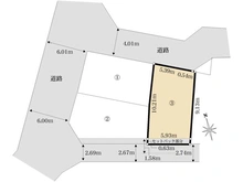 【神奈川県/川崎市幸区小倉】幸区小倉二丁目 土地 (3) 区画図