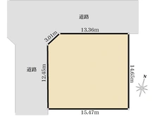 【神奈川県/横浜市青葉区市ケ尾町】青葉区市ヶ尾町　古家付き土地 区画図