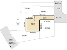 【神奈川県/横浜市泉区中田西】泉区中田西2丁目　3区画/全5区画 区画図