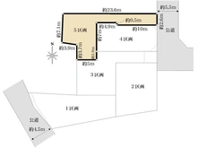 【神奈川県/横浜市泉区中田西】泉区中田西2丁目　5区画/全5区画 区画図