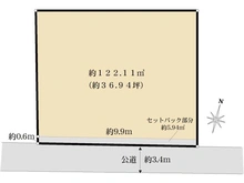【東京都/大田区大森北】大田区大森北3丁目土地 区画図