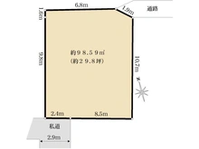 【東京都/品川区中延】品川区中延5丁目売地 区画図
