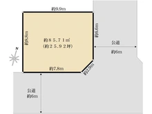 【千葉県/習志野市実籾】習志野市実籾4丁目　土地 区画図