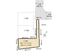 【千葉県/船橋市新高根】船橋市新高根3丁目　土地　3号地 区画図
