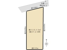 【埼玉県/所沢市大字北秋津】所沢市北秋津　売地 区画図