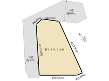 【埼玉県/所沢市大字上山口】所沢市大字上山口　売地 区画図