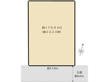 【埼玉県/所沢市大字本郷】所沢市本郷　売地 区画図
