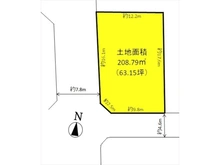 【大阪府/高槻市松が丘】高槻市松が丘2丁目 土地 区画図