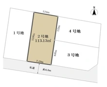 【大阪府/枚方市香里園町】枚方市香里園町 土地 区画図