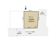 【東京都/中野区若宮】中野区若宮3丁目 土地 区画図