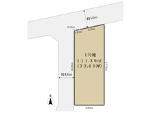 【京都府/京都市西京区山田開キ町】京都市西京区山田開キ町 土地 区画図