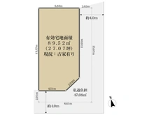 【京都府/京都市左京区一乗寺東杉ノ宮町】京都市左京区一乗寺東杉ノ宮町 土地 区画図